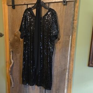 Nine West Black Sequin Top